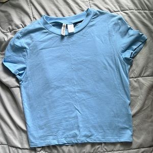 H&M blue crop top